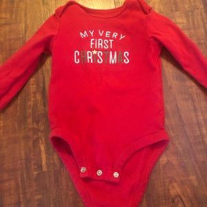 🔵 First Christmas onesie •